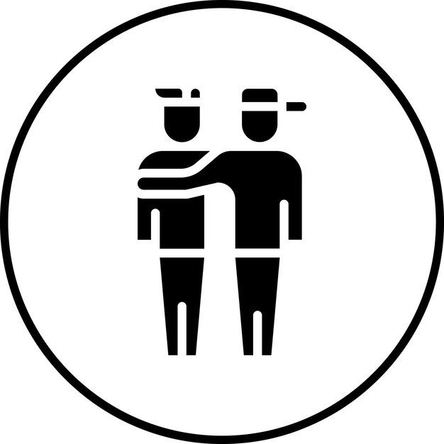 Linked Arms icon vector image Can be used for Friendship