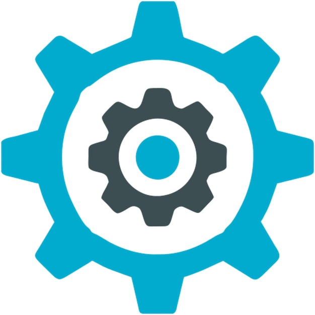 linked gears in a chain icon