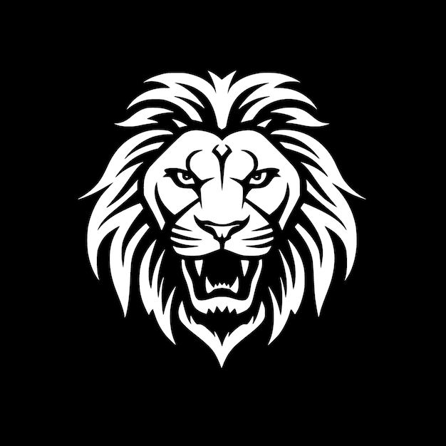 Lion Minimalist and Simple Silhouette Vector illustration