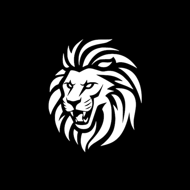 Lion Minimalist and Simple Silhouette Vector illustration