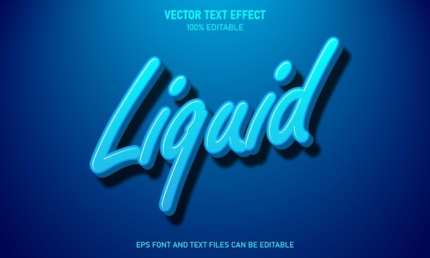 Liquid editable text effect trending style modern