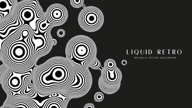 liquid retro 3d zebra metaball, with organic structure.