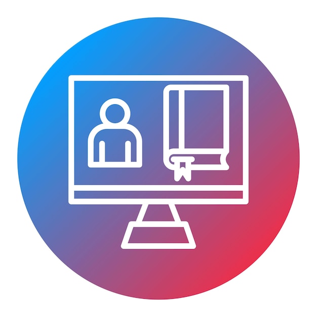live lecture icon vector image can be used for live streaming