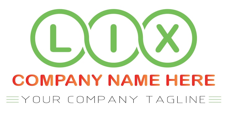 Vector lix letter logo design