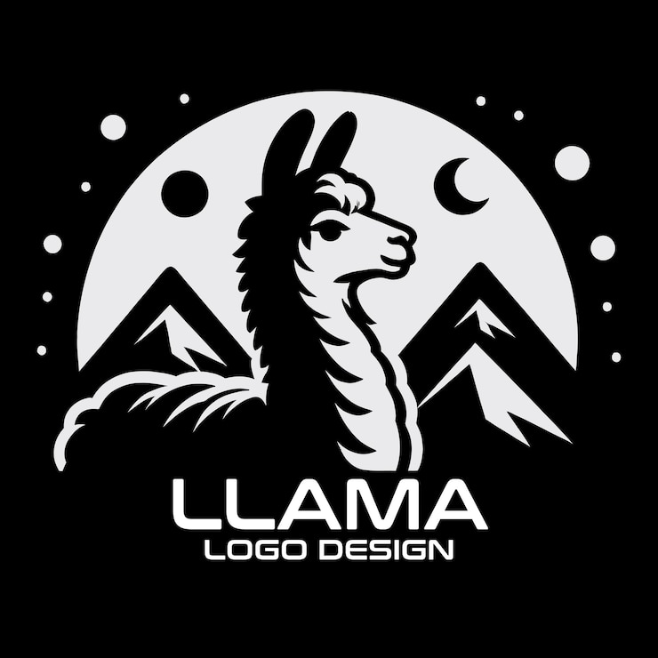 Vector llama vector logo design