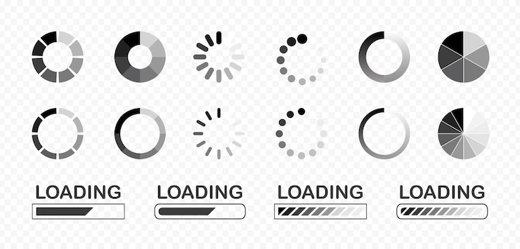 Vector loading icon set load symbol vector eps 10