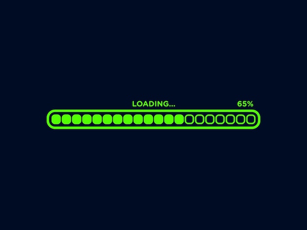 Loading Progress Bar Icon Vector Template