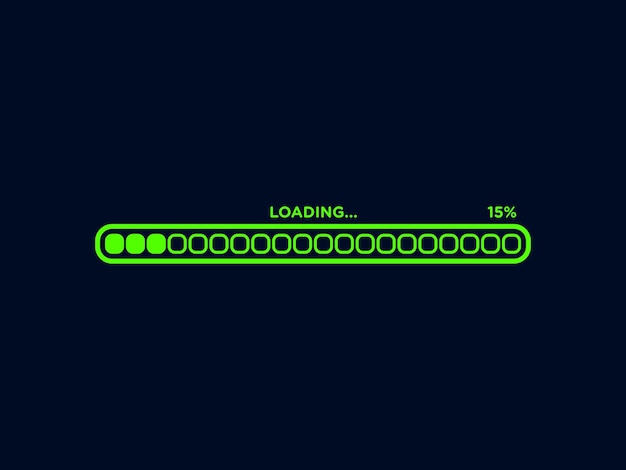 Loading Progress Bar Icon Vector Template