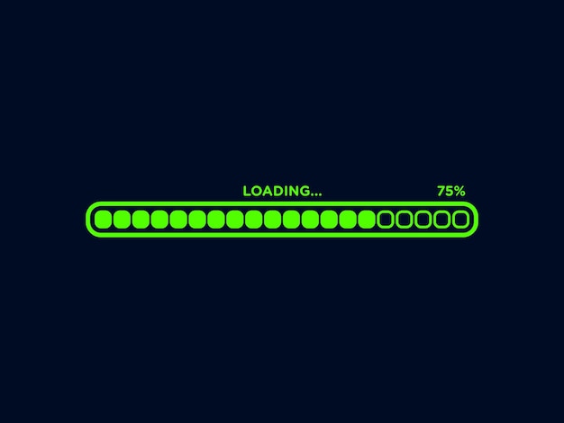 Loading Progress Bar Icon Vector Template