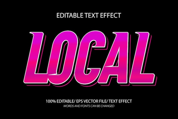 local editable text effect and editable text style