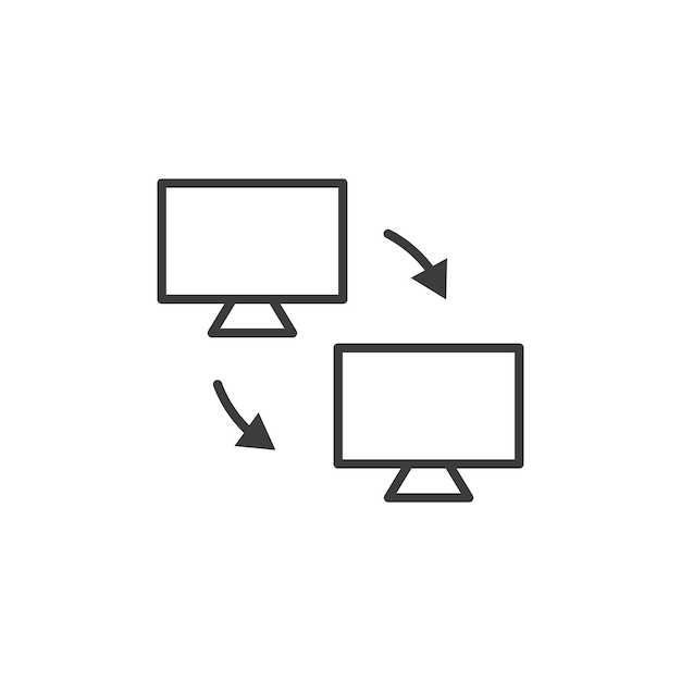 Local network line icon isolated on white background