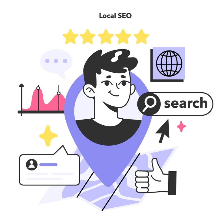 Vector local seo optimization local search strategy helping small business