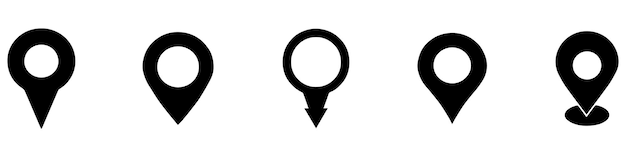 location pointer icon set map pins set location symbols collection gps navigation pointer eps 10