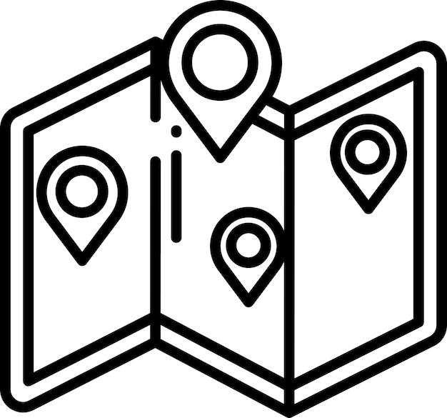 locator outline vector illustration
