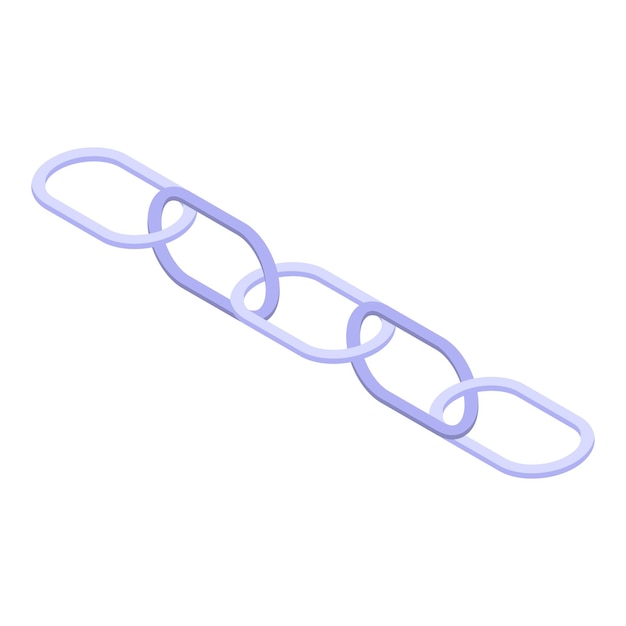 lock chain link icon isometric of lock chain link vector icon for web design isolated on white background