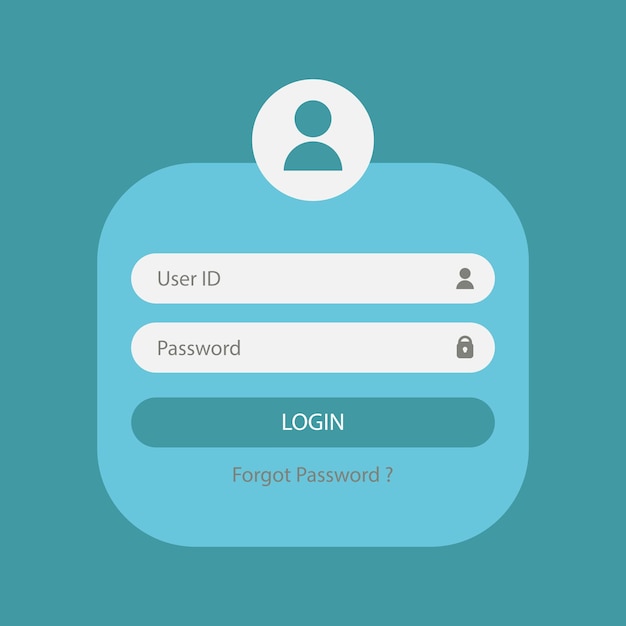 Login form page Vector template for your design Website ui concept