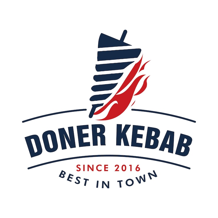 Vector logo doner kebab untuk restoran dan pasar
