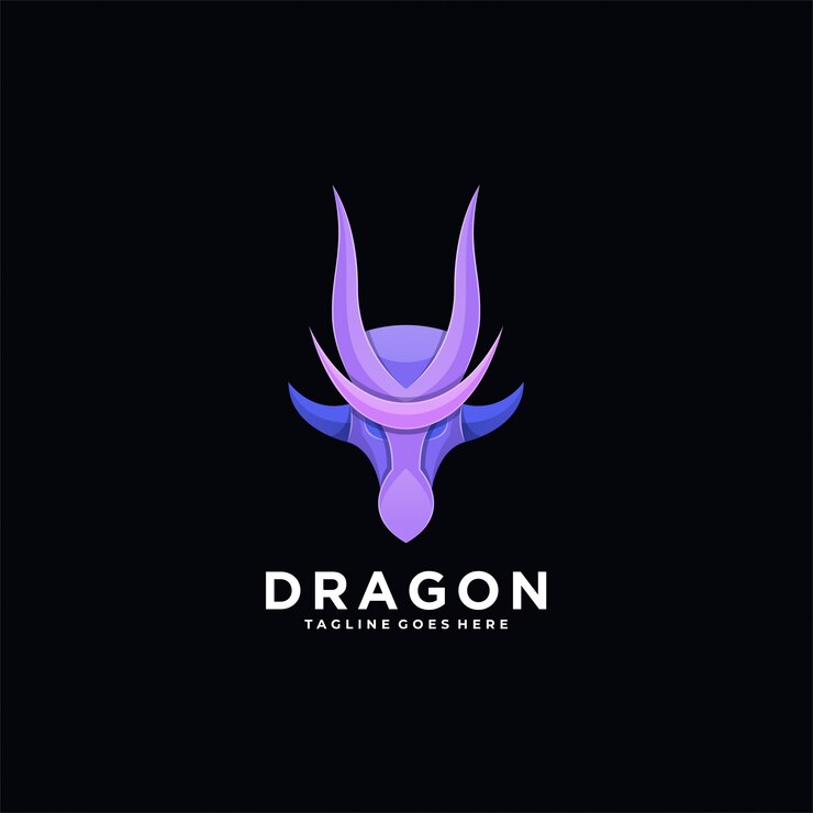  Logo  Dragon Head Gradient Colorful 