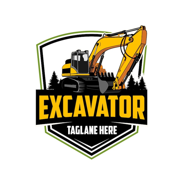 Vector logo ekskavator