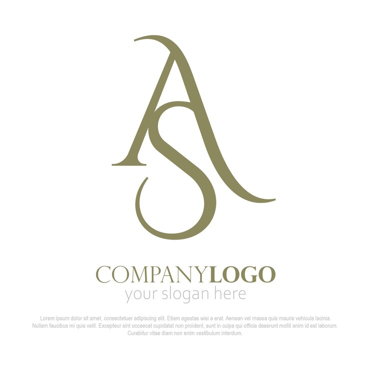 Logo elegan monogram AS