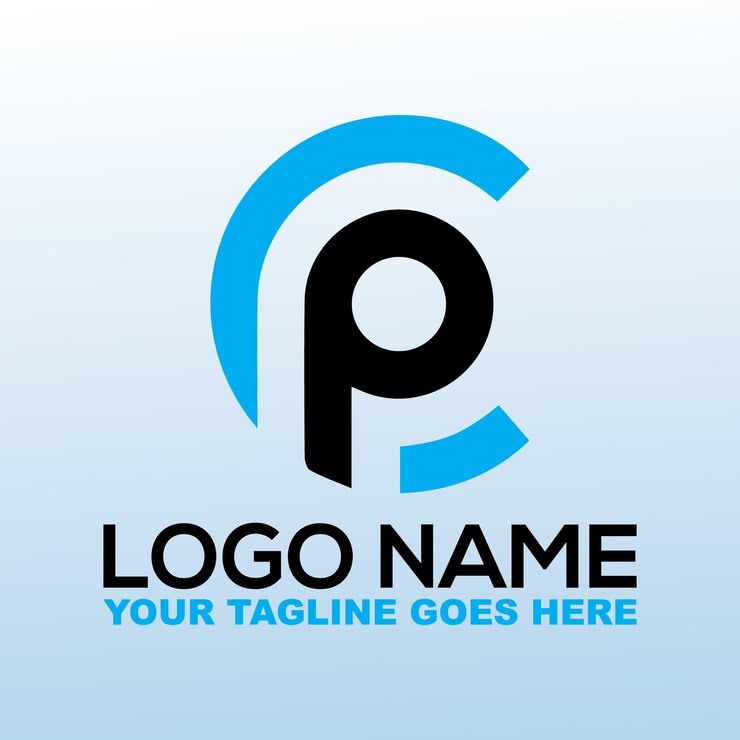 Vector logo for cp pc logo icon modern unique letter cp pc logo icon design template elements