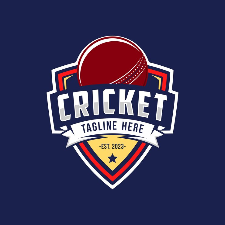 Logo for cricket sport team competition badge and label vector illustration