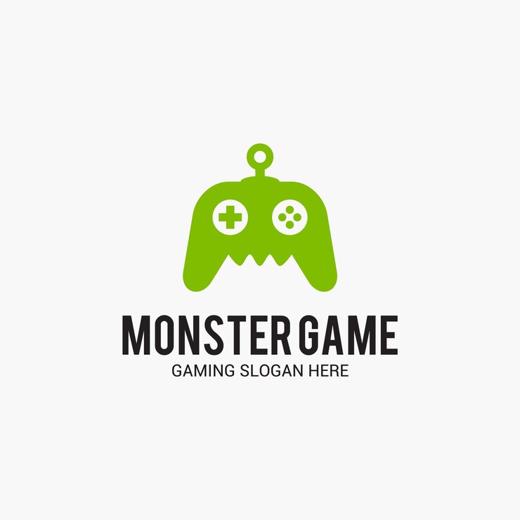 Vector logo game monster