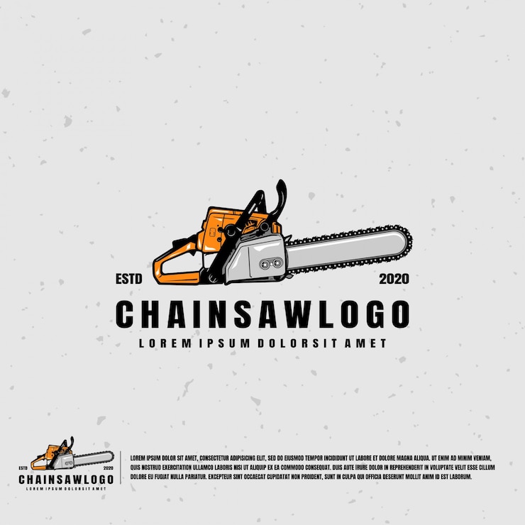 Vector logo gergaji mesin