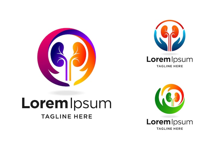 Logo ginjal dengan banyak konsep