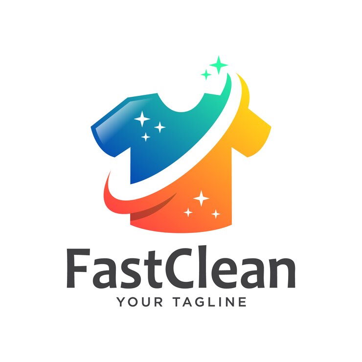 Logo gradien binatu sederhana celan