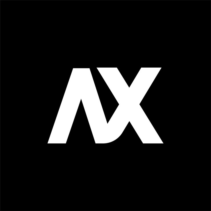 Vector logo huruf ax atau xa. logo ikon huruf berbasis inisial ax xa a x yang unik, menarik, kreatif, dan modern