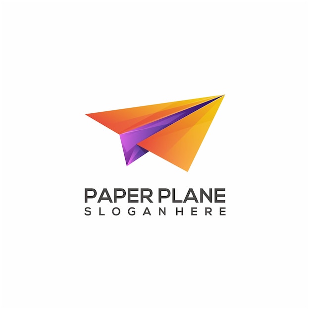 Logo illustration paper plane colorful gradient