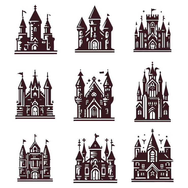 Vector logo koleksi castle
