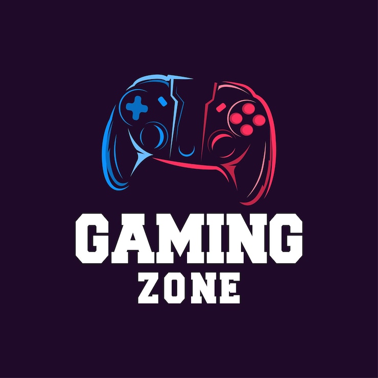 Vector logo konsol game desain gamer ilustrasi gamepad templat simbol