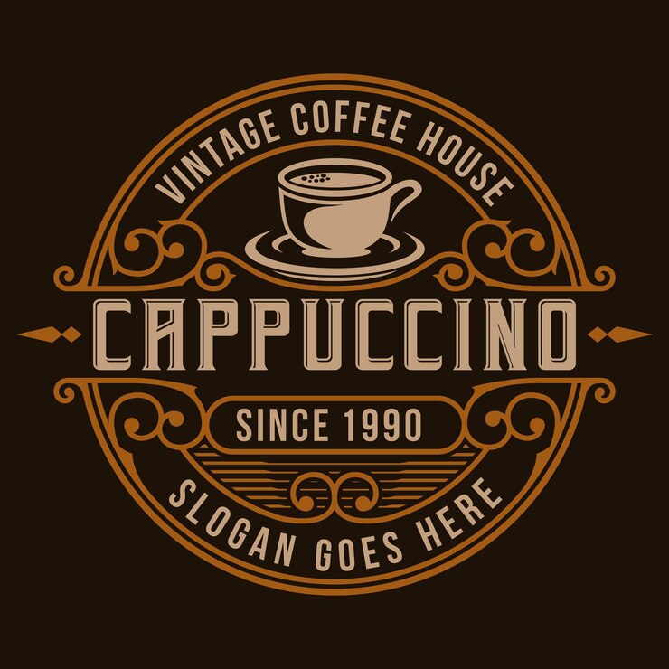 Vector logo label kedai kopi, cangkir kopi, templat vintage, ilustrasi, desain vektor