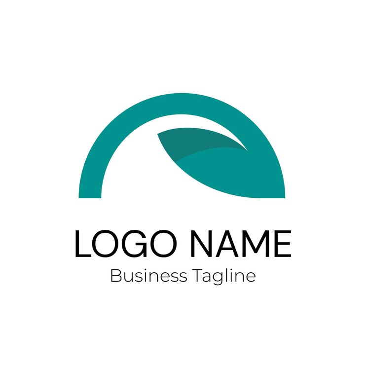 Vector logo leaf business company brand design