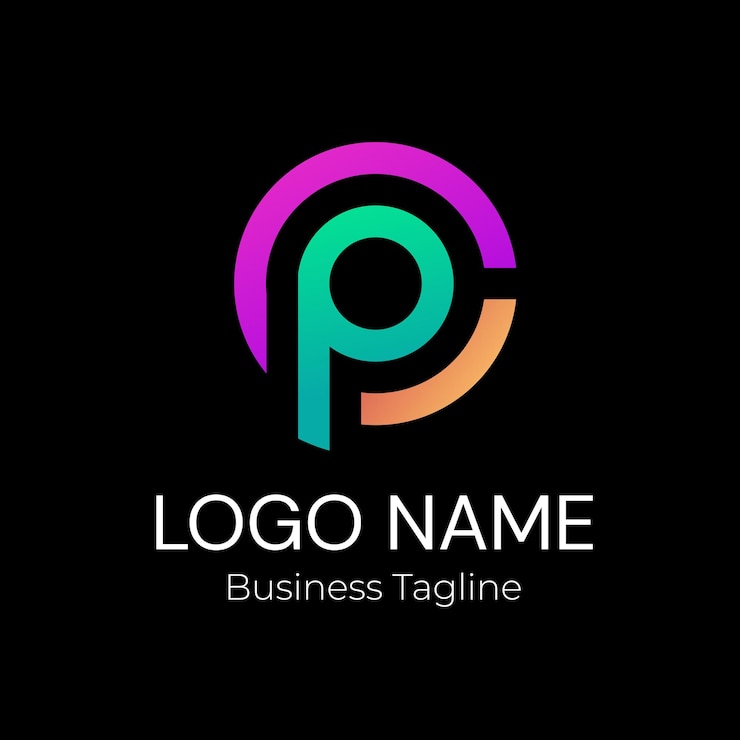 Vector logo merek bisnis perusahaan teknologi