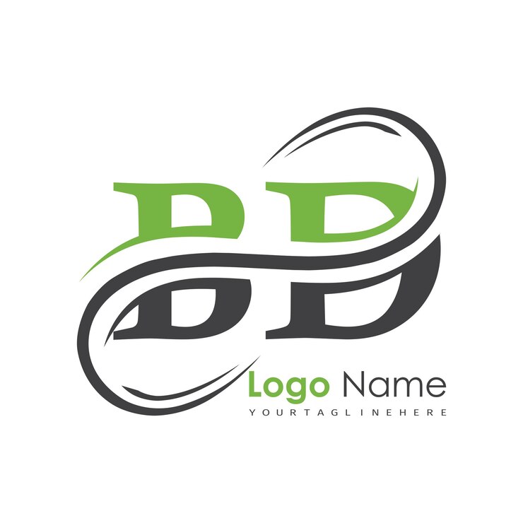 Vector logo monogram inisial dengan desain gaya huruf