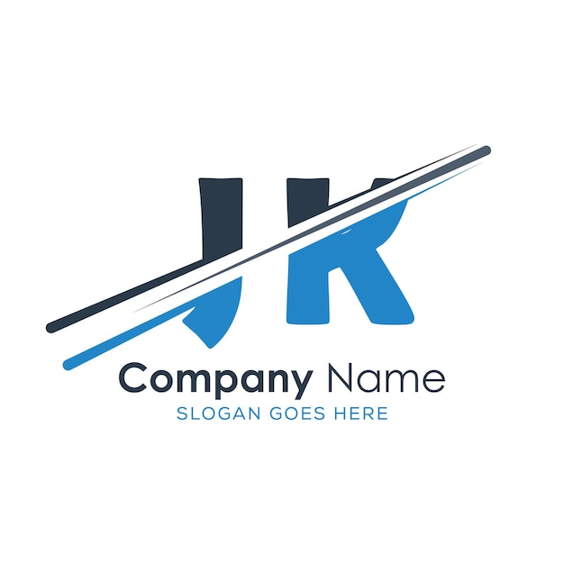 Logo monogram inisial dengan desain gaya huruf