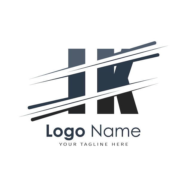 Logo monogram inisial dengan desain gaya huruf