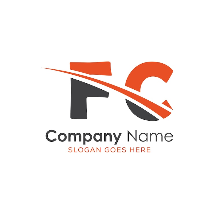 Vector logo monogram inisial dengan desain gaya huruf