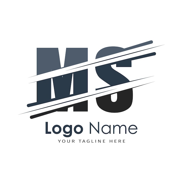 Logo monogram inisial dengan desain gaya huruf