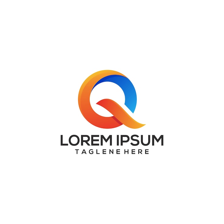 Vector logo q berwarna-warni