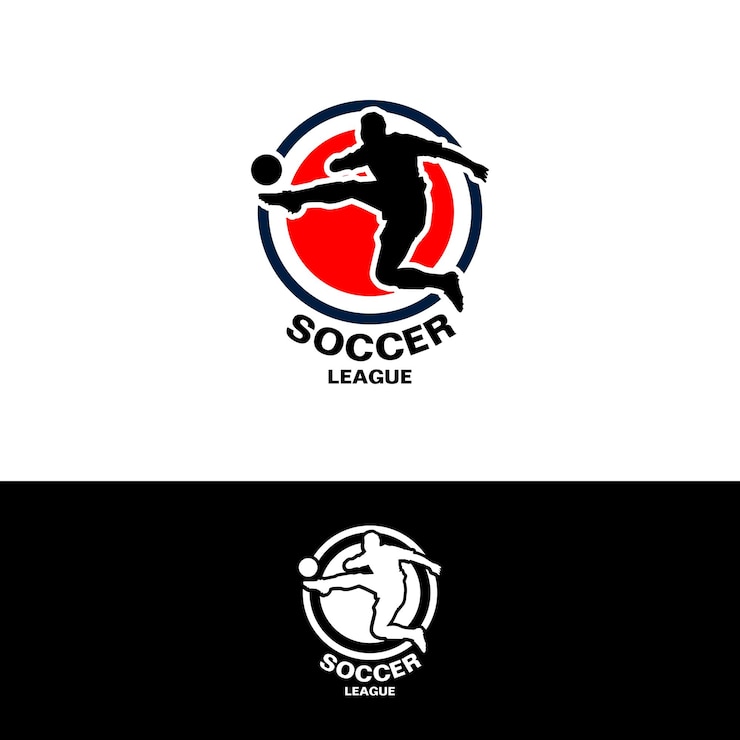 Logo sepak bola dengan judul liga sepak bola