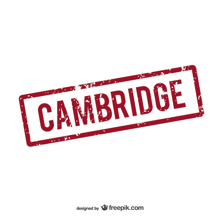 Vector logo stempel karet cambridge