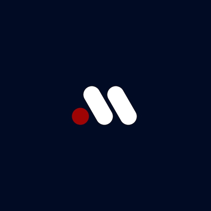 Vector logo tanda huruf m