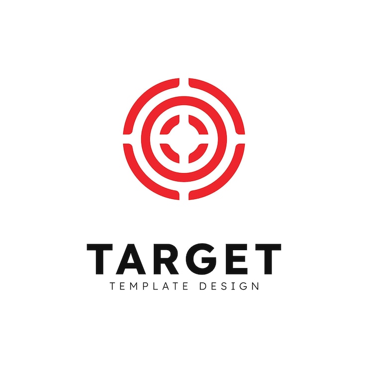 Vector logo target arah panah lingkaran target ilustrasi vektor