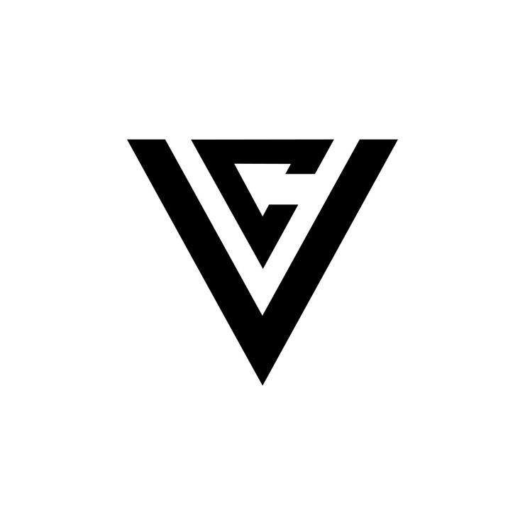 Logo vc hitam dan putih