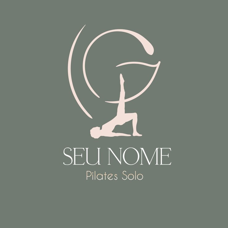 Vector logotipo pilates letra g fisioterapia verde minimalista clean