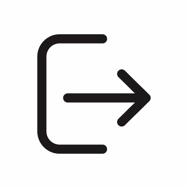 logout button icon with outline style